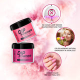 Dip Powder Nail Kit 6 Colors Red Glitter Dipping Powder System Starter Kit Acrylic Dipping System for French Nail Manicure Nail Art Set Essential Kit,Portable Kit for Travel