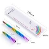 KEMEISI UV Rainbow 100% Kolinsky Sable hair Brushes Acrylic Nail Brush Professional UV GEL Nail Art Tool Round Shape for Manicure Powder Pedicure metal handle with lid #2,#4,#6,#8,#10,#12,#14 (#08)