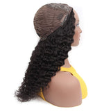 VIVI BABI 2x4 U-PART Human Hair Wigs 14 Inches 8A Grade Brazilian Deep Wave Wigs For Black Women 100% Unprocessed Human Virgin Hair Natural Color…