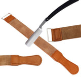 KALAIXING Straight Razor Sharpener Strap Belt. Genuine Leather Strop Belt with Sharpening Polishing Compound for Knife Straight Razor by-TD02