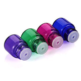 ELFENSTALL 50PCS 1ml 1/4 Dram Small Bottles Multicolor (Blue,Green,Pink,Purple) Essential Oil Glass Bottle Empty Lotion Perfume Sample Vials 2PCS Transfer Dropper