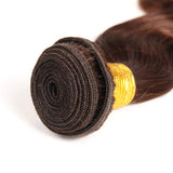 2 Tone Ombre Hair Body Wave 3 Bundles Brazilian Virgin Hair Body Weft Ombre Human Hair Bundles T4/30 Medium Brown/Medium Auburn for Black Woman (16 18 20, T4/30)