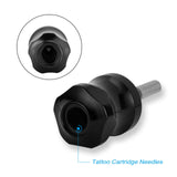EZTAT2 Tattoo Cartridge Grip 6/5'' Aircraft Aluminum Black with 2 Pcs Needle Bars for Rotary Pen Machine Kit Supply