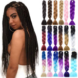 Jumbo Braids Hair Extensions Afro Twist Braids Kanekalon Jumbo Braiding Box Braid Crochet Hair Synthetic Braiding Hair 24 Inch 100G/Bundle - 3 Bundle red