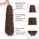 Nu Faux Locs 18Inches Pre-Looped Crochet Braiding Hair Synthetic Crochet Braids Hair Extensions Goddess (18inch, 27)
