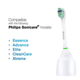 Brushmo Compact Premium Replacement Toothbrush Heads Compatible with Sonicare e-Series HX7012, 6 Pack