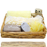 Spa Shower Gift Basket - Luxury Bath & Body Set for Women/Men - Brush, Scrub, Exfoliate, Wash - Contains Microfiber Towel, Back Scrubber, Pumice Stone and Body Sponge & Handmade Weaved Basket