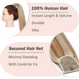 Ponytail Extensions Down 11 Inch up Hairpieces for Brown Mix Bleach Magic Tail