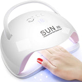 UV LED Nail Lamp, 72W Fast Dry Gel Light Nail Dryer, Professional Nail Art Tools for Fingernail and Toenail, with 4 Timer/Sensor/Handle, Polish Curing Lamp for Gel Nail (36 Beads)