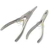 G.S Body Piercing Tools Ring Opening Pliers 7" & Closing Pliers Forceps 5 1/2" Stainless Steel Professional Septum Ear Nipple Belly Nose Tongue Lip Navel Eyebrow Best Quality