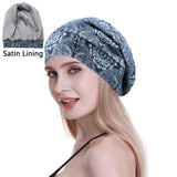 FocusCare Satin Lined Sleeping Cap for Women with Curly Hair