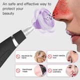 Blackhead Remover Pore Vacuum-VKK Pore Cleaner Acne Extractor Blackhead Whitehead Comedone Face Blackhead Vacuum Remover Tool Wireless Rechargeable (Black)