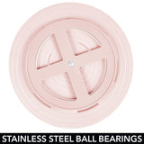 mDesign Spinning Metal and Plastic Makeup Organizer Rotating Lazy Susan 2-Level Turntable Storage Bin - Carousel Organizer for Bathroom Vanity Countertops, Cabinets - Light Pink/Silver