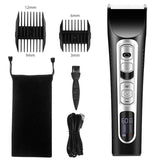 Professional Hair Clippers, MANLI Cordless Hair Trimmer for Men Kids, Hair and Beard Trimmer sets with LCD Display, Titanium Ceramic Blade, 3-Speed fine-tuning, USB Charging Cable