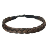 DIGUAN Synthetic Hair Braided Headband Classic Chunky Wide Plaited Braids Elastic Stretch Hairpiece Women Girl Beauty accessory, 55g (#Copper Brown)