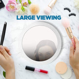 15X Magnifying Mirror & Slant Tweezers Set Makeup Application & Eyebrow Removal Essentials | Round Mirror With 3 Suction Cups & Stainless Steel Slant Tip Tweezer Use for Makeup Application 6 Inch