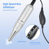 Portable Electric Nail Drill Machine Professional 35000 RPM Manicure Pedicure Polishing Nail File Drill Kit Set with Sanding Bands for Acrylic Gel Nails