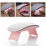 Makartt Nail Art Foil Glue Gel and Nail Lamp Bundle, 15ML 2 Bottles Foil Stickers Nail Transfer Tips , 6W Mini UV LED Lamp