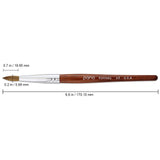 Pana USA Acrylic Nail Brush100% Pure Kolinsky Hair Mahogany Wood Handle with Silver Ferrule Round Shaped Style (Size # 6, Mahogany)