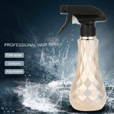 Water Spray Empty Bottles, 300ml Refillable Plastic Hairdressing Water Sprayer Barber Spray Bottle Container Haircut Tool for Plants Watering and Salon Hairdressing Hair Styling (Gold)