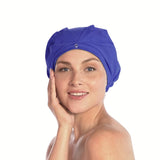 TURBELLA SHOWER TURBAN The Only Waterproof Breathable Shower Caps For Women That Wick Humidity To Keep Dry Hair Styled | Adjustable | Non-Slip Grip | Luxury Swarovski crystal | Made in USA | Gift Box