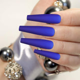 400 Pieces 4 Boxes Matte Extra Long Ballerina Press on Nails Coffin False Nails Solid Color Full Cover Fake Nails Artificial False Nails for Women Girls Nail Decorations (Bright Color)