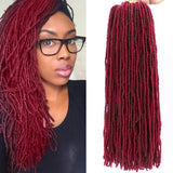 6Packs/Lot 18 Inch Micro Crochet Hair Braids Slender Straight Goddess Faux Locs Crochet Hair Synthetic Sister Locs Crochet Hair Braids Synthetic Braiding Hair Extensions For Women(BUG#)