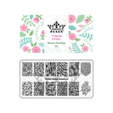 PUEEN Nail Art Stamping THEME PARK GIFT SET 01-4 Theme Park Plates - 125x65mm Unique Nailart Polish Stamping Manicure Image Plate Accessories Kit -BH000859