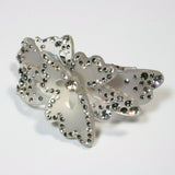 Beautiful Grey and Clear Austrian Crystal Hair Clip Barrette