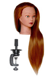 Bellrino 30" (Long and thick) Cosmetology Mannequin Manikin Training Head with Synthetic Fiber with Table Clamp Holder (ELLEN+C)