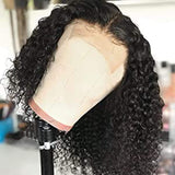 Curly Bob Lace Front Wigs Human Hair with Middle Part Deep Wave Short Bob Wigs for Black Women Soft Brazilian Remy 4X4 Lace Closure Wig 14 Inch