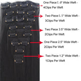 FIRSTLIKE 26" Straight Dark Red Clip In Hair Extensions Thick Full Long 8 Pieces 18 Clips Soft Silky For Women Beauty