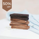 Beard Comb for Men - Pocket Folding Combs for Mustache & Hair Travel Natural Wooden Comb with Real Man Engraving - Perfect for Use w/Beard Balm Oil