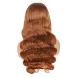1B/30 Brown Body Wave Human Hair Headband Wig 1 Piece, Ombre Blonde Brazilian Virgin Hair Dark Root with None Lace Front Wigs for Black Women (16", 1B/30, Body)