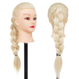 Mannequin Head with Hair 30 Inches, 100% Synthetic Fiber Hair,Doll Head for Hair Styling Cosmetology Manikin Head Dolls Hairdressing Head Hairdresser Training Head with Clamp+DIY Hair Braid Set