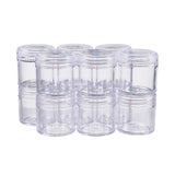 BENECREAT 12 Pack 1.7"x1.73" (40ml) Empty Clear Plastic Bead Storage Container jar with Rounded Screw-Top Lids for Beads, Nail Art, Glitter, Make Up, Cosmetics and Travel Cream