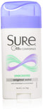 Sure Original Solid Unscented, Anti-Perspirant Deodorant 2.70 oz (Pack Of 6)