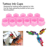 200Pcs Tattoo Ink Cups Honeycomb Shape Pigment Holder Cups Permanent Makeup Supplies Small Pigment Container Tattoo of Body Art Ink