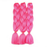 Lisshow Braiding Hair 24inch 100g Synthetic Jumbo Braids Hair Extensions High Temperature Fiber 3Piece/Lot (Hot Pink)