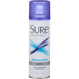 Sure Anti-Perspirant Deodorant Aerosol Spray Regular Scent 6 oz (Pack of 9)