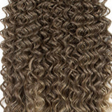DÉBUT 3 synthetic Hair Bundles with easy Closure 29 inches 340g Deep Wave Hair Weave Hair Extension Heat Resistant (T042: Gradients Blonde)