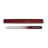 Bliss Kiss Simply Crystal Nail File - Large - Czech Glass - with case and sleeve NF-LG