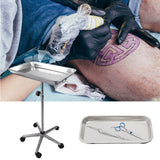 Tattoo Stainless Steel Tray - Yuelong 5 Pack 13.5'' X 10'' Stainless Steel Tattoo Trays Dental Medical Tray Piercing Instrument Tray Flat for Tattoo Supplies Tattoo Kits