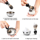 Luxury Premium Shaving Kit for Men Gift Set with Razor, ACRIMAX 8in1 Travel Shaving Set, Badger Hair Brush, Shave Soap, Alum Block, Shaving Stand, Soap Bowl and Canvas Dopp Kit