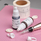 Charme Princesse Permanent Makeup Machine Kit with 15pcs Cartridge Needles Eyeliner Eyebrow Ruler Practice Skin Ring Cup Microblading Supplies Pigments EK505