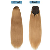 SEGO Straight Drawstring Ponytail Extension Clip In On Ponytail Hair Extensions Yaki Long Ponytail Extension for women Synthetic Hairpieces With Two Combs Wrap Around Pony Tail 27#