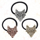 Lurrose 3pcs Christmas Hair Rope Vintage Retro Wolf Head Hairband Hair Ties Cute Ponytail Holder Hair Stretchy Xmas Hair Decoration for Women
