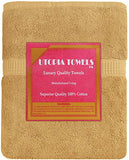 Utopia Towels - Luxurious Jumbo Bath Sheet (35 x 70 Inches, Beige) - 600 GSM 100% Ring