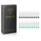 Romlon Tattoo Pen Kit - Complete Tattoo Machine Kit Rotary Tattoo Machine Pen Mini Power Supply 20Pcs Cartridge Needles Skin Practice Foot Pedal Tattoo Accessories for Beginers Tattoo Artists