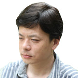 PLUSKER Mens Short Black Right Side Parted Wig for Business and Middle Aged Men Natural Looking Mature Father Synthetic Hair Wigs